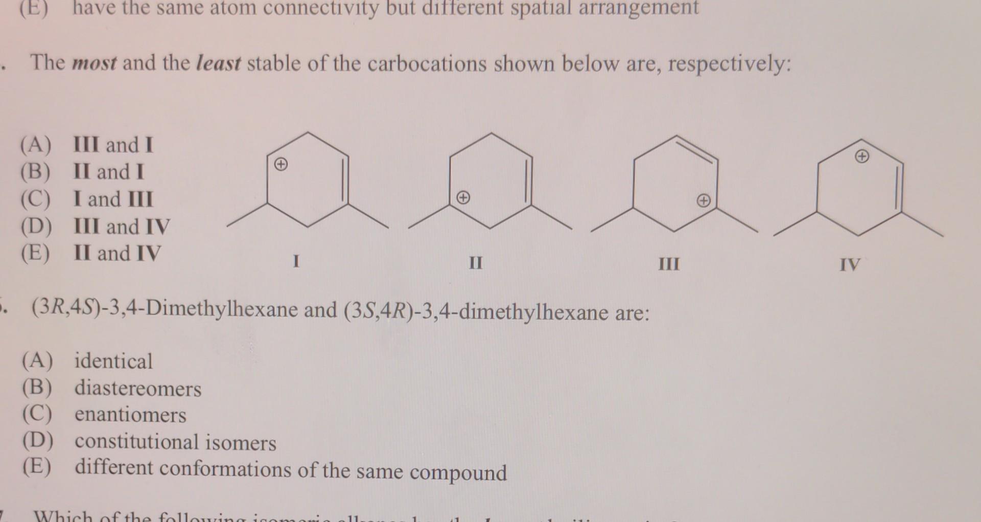 3 4 dimethylhexane stereoisomers