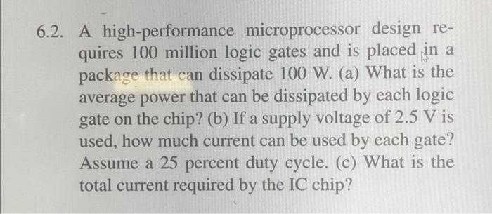 Solved 6.2. A high-performance microprocessor design | Chegg.com