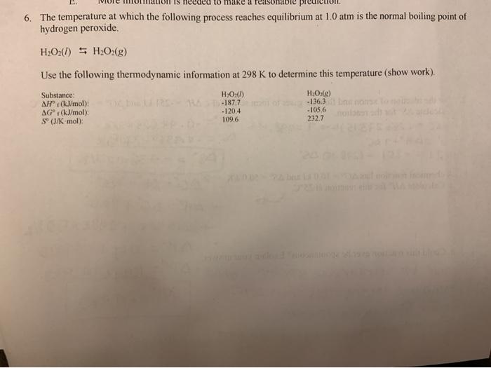 Solved D. led to make a 6. The temperature at which the | Chegg.com