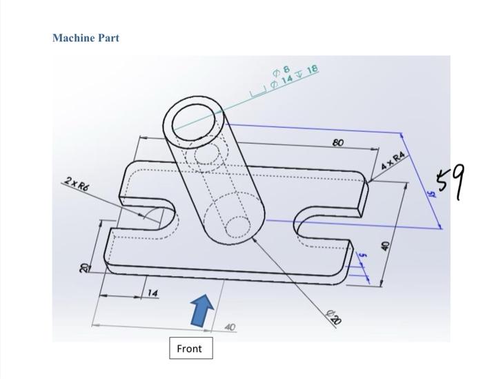 Solved help me draw and dimension the front, top, and | Chegg.com