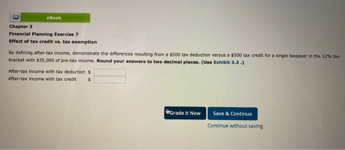 Solved eBook Chapter 3 Financial Planning Exercise 7 Effect 