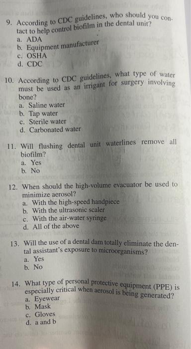 Solved 4661 15 9. According To CDC Guidelines, Who Should | Chegg.com