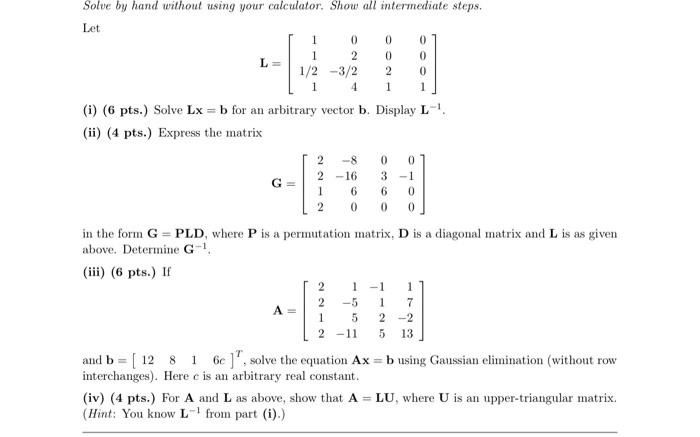 Solved Can someone please help me with question (iv)? i | Chegg.com
