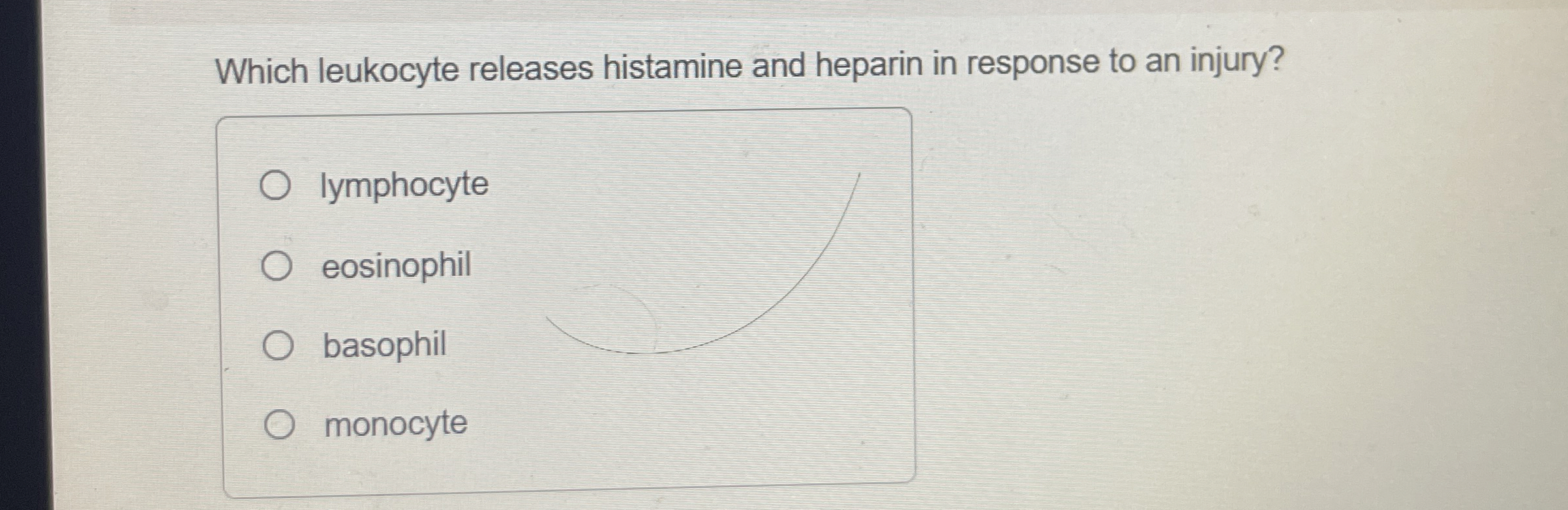 Which leukocyte releases histamine and heparin in