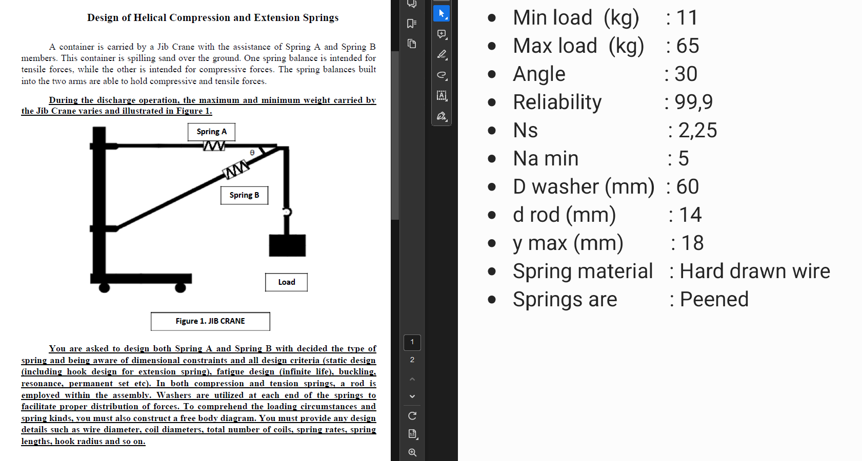 Solved Design Of Helical Compression And Extension SpringsA | Chegg.com