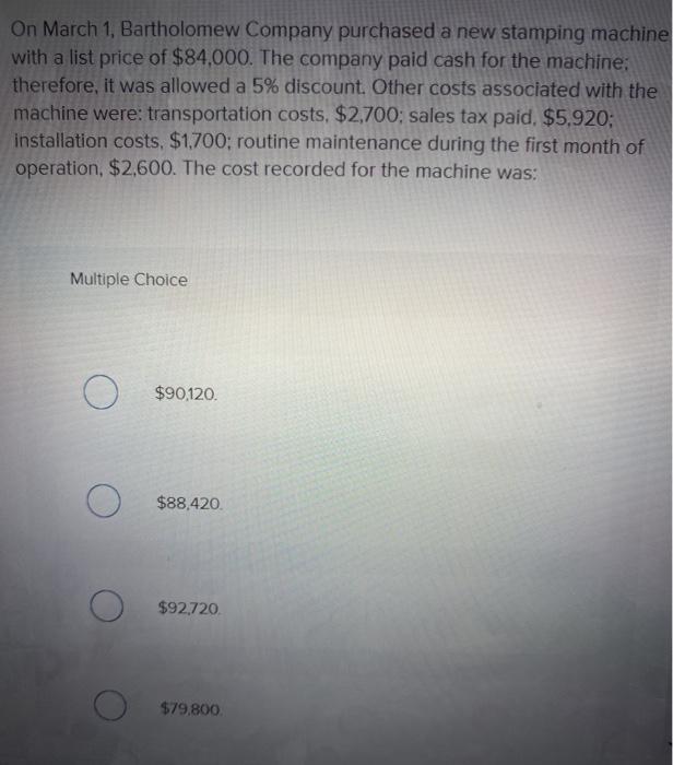 solved-on-march-1-bartholomew-company-purchased-a-new-chegg