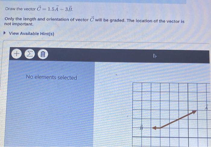 Solved Draw the vector C = 1.5A- 3B. Only the length and | Chegg.com