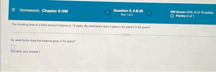 Solved Homework: Chapter 8 HW Question 9, 8.B.26 Part 1 of 2 | Chegg.com