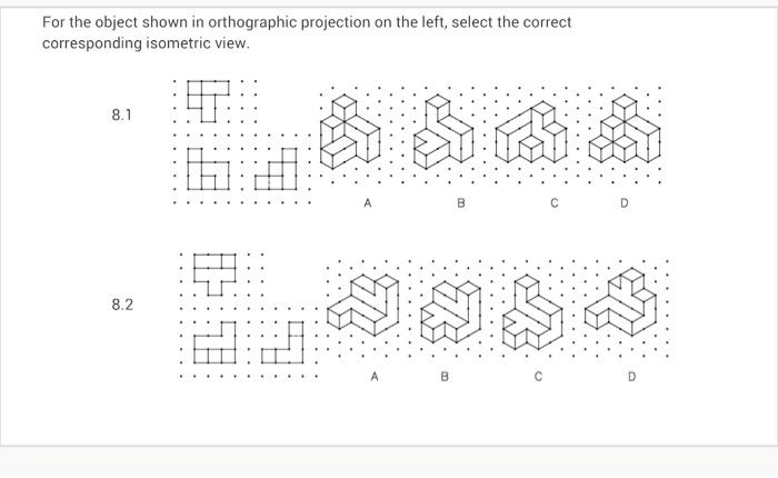 Solved For the object shown in orthographic projection on | Chegg.com