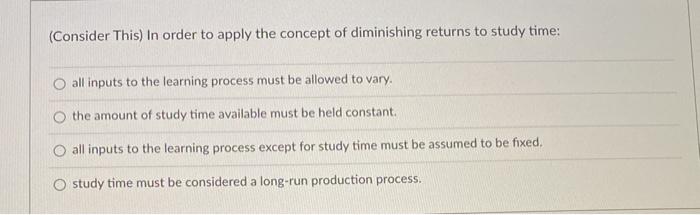 Solved (Consider This) In order to apply the concept of | Chegg.com