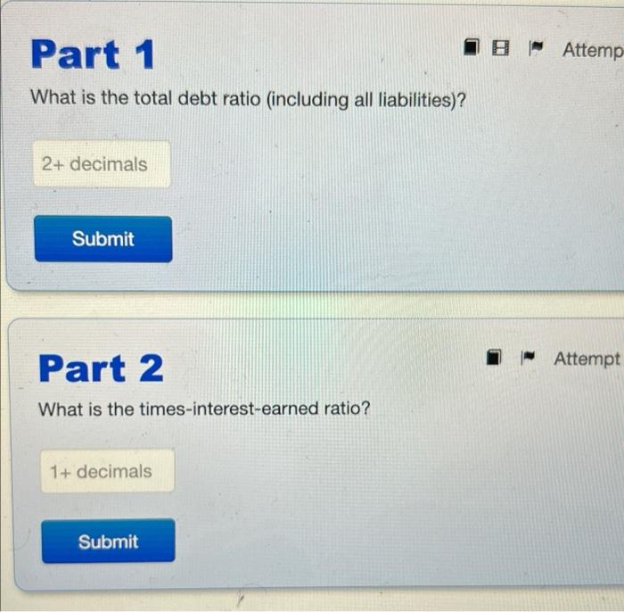 Solved Intro Use the following information to answer the | Chegg.com