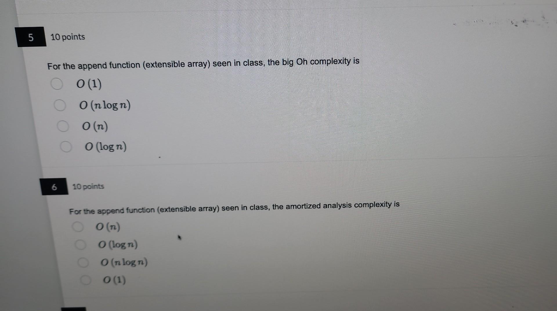 Solved Amortized analysis is ... an alternative to | Chegg.com