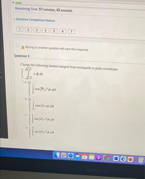 Solved Remaining Time: 57 minutes, 57 seconds. Question | Chegg.com