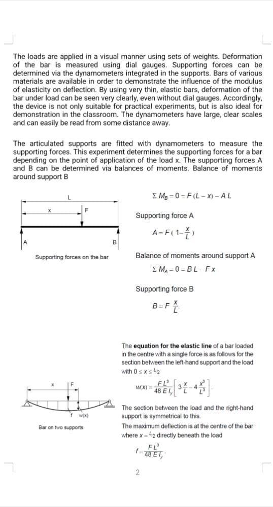 straight beam experiment lab report