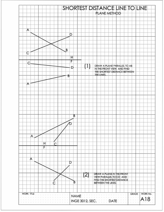 SHORTEST DISTANCE LINE TO LINE PLANE METHOD TO 1 DRAW | Chegg.com