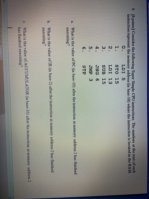 Solved 0 9. [8 points] Consider the following Super Simple | Chegg.com