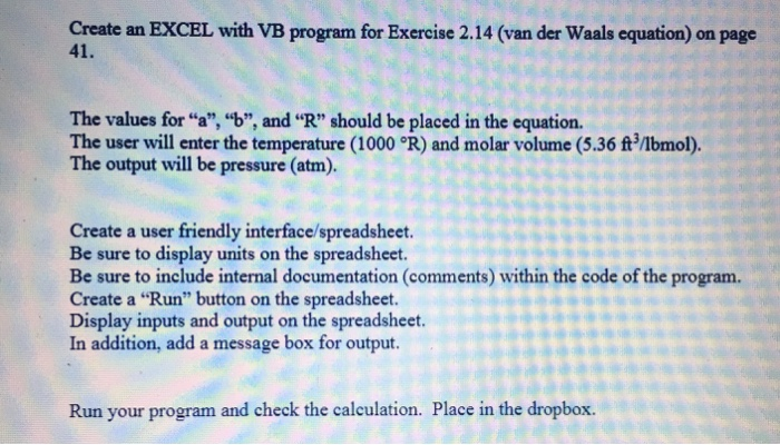 Solved 2.14 The van der Waals equation of state for gases is | Chegg.com