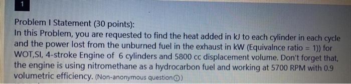 Solved Problem I Statement (30 points): In this Problem, you | Chegg.com