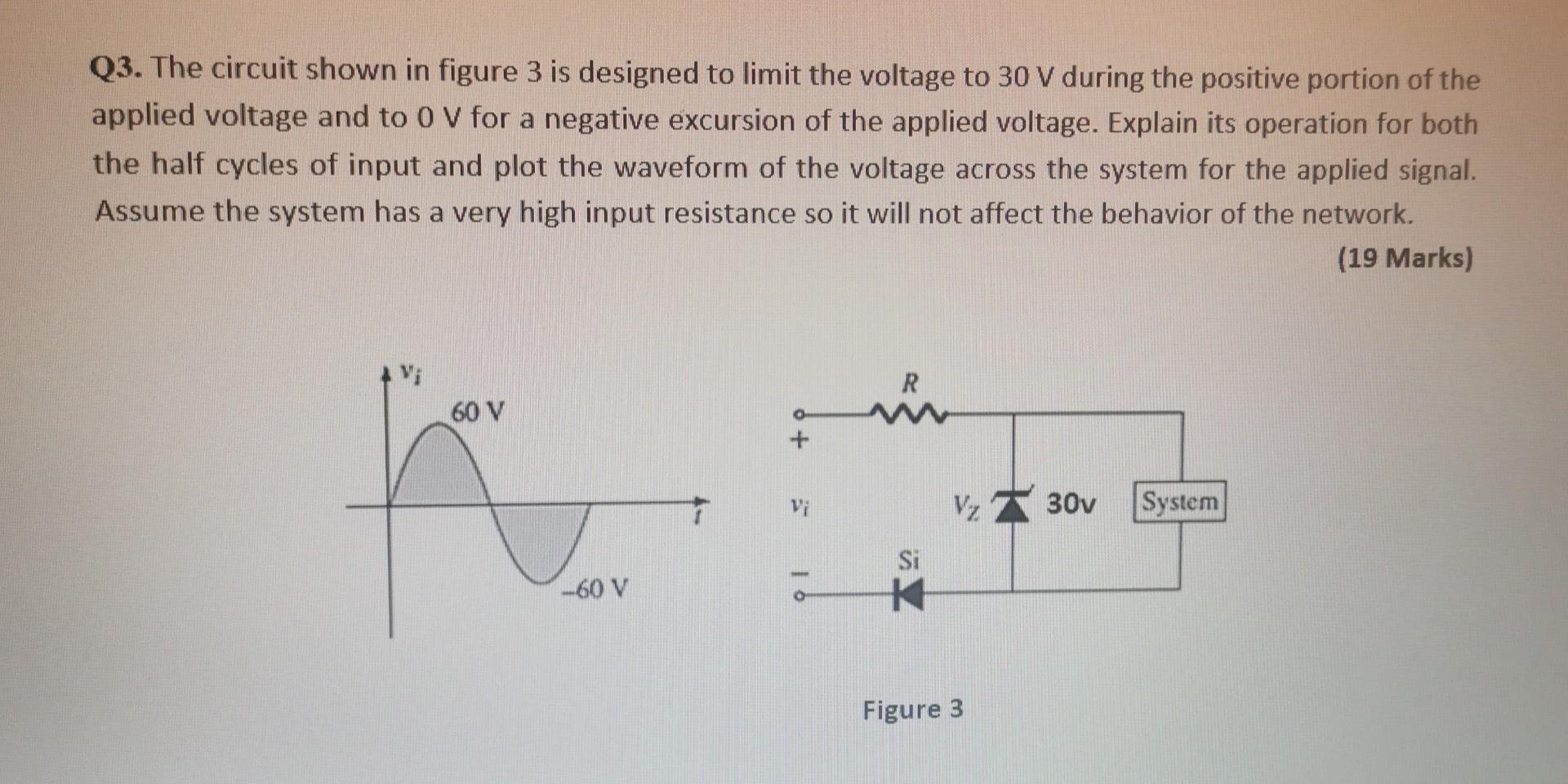 Solved Q3. The circuit shown in figure 3 is designed to | Chegg.com