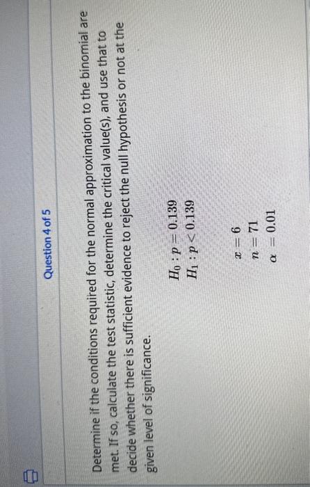 Solved Determine If The Conditions Required For The Normal | Chegg.com