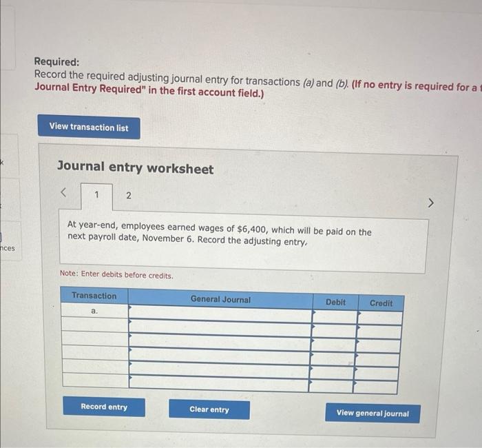 Solved Required: Record the required adjusting journal entry | Chegg.com