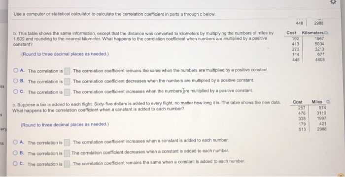 Solved Use a computer or statistical calculator to calculate | Chegg.com