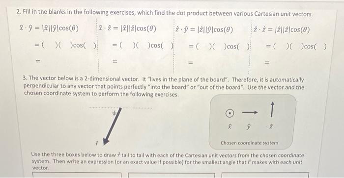 Solved 1. Fill in the direction of the missing Cartesian | Chegg.com