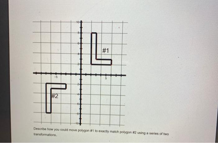 Solved #1 #2 Describe how you could move polygon #1 to | Chegg.com
