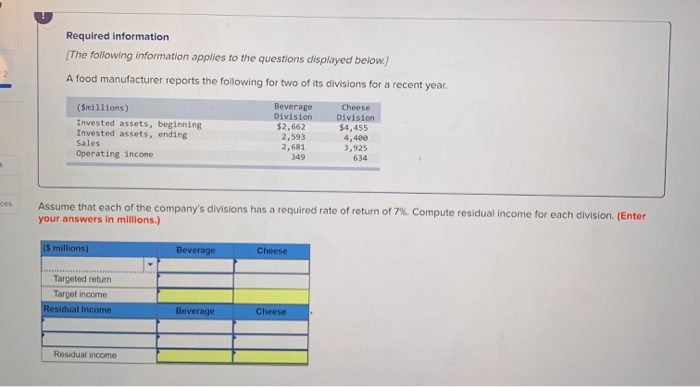 Solved 2 Required Information [The Following Information | Chegg.com