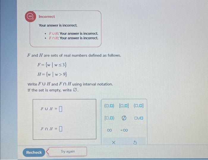 Solved Incorrect Your answer is incorrect. - FUH: Your | Chegg.com