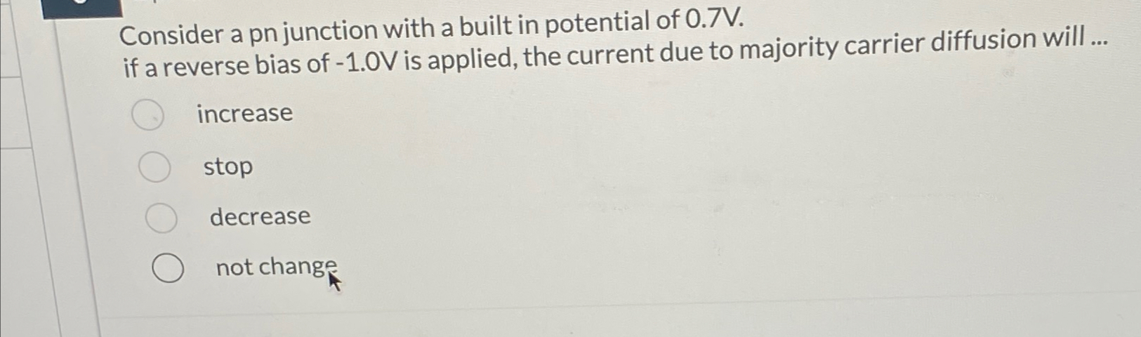 Solved Consider a pn junction with a built in potential of | Chegg.com
