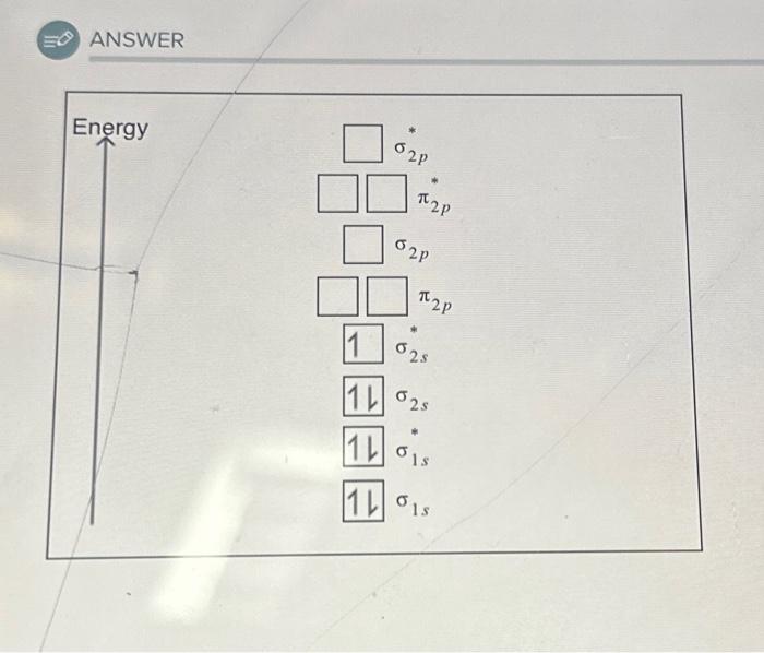 Solved Draw the molecular orbital (MO) electron diagram for