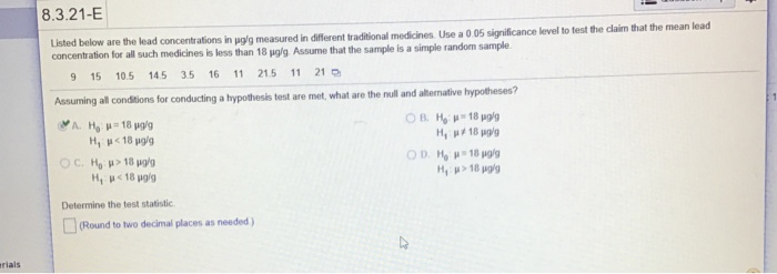 Solved 8.3.13-T Question Help A data set includes data from | Chegg.com