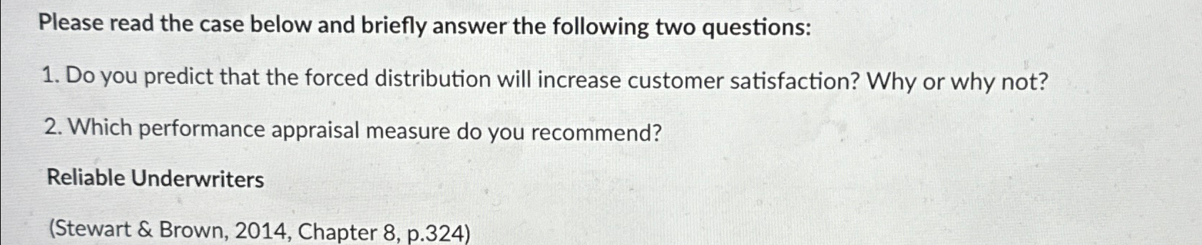 Solved Please read the case below and briefly answer the | Chegg.com