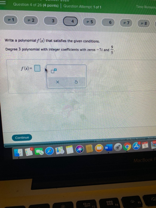 Solved Question 4 of 26 (4 points) Question Attempt: 1 of 1 | Chegg.com