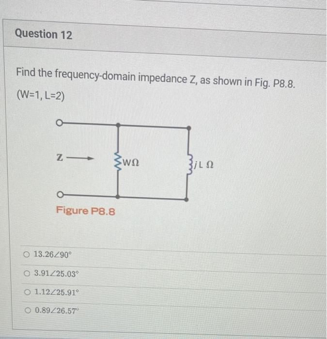 Solved Find the frequencydomain impedance Z, as shown in