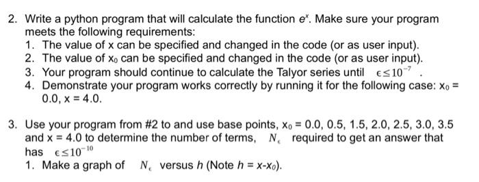 2. Write a python program that will calculate the | Chegg.com