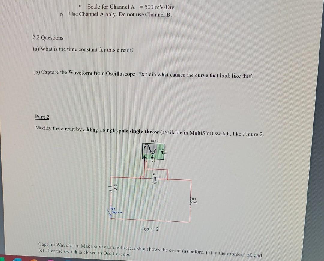 Solved 2.1 Procedure O Construct the circuit shown in Figure | Chegg.com
