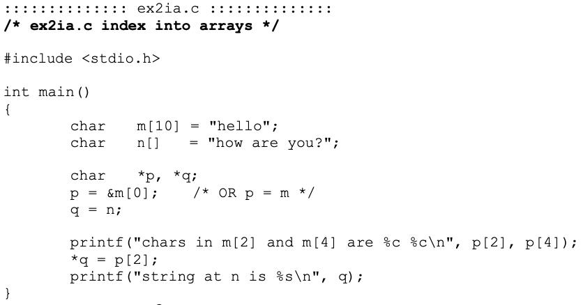 Solved (C program) ﻿Fix the program. index into array using | Chegg.com