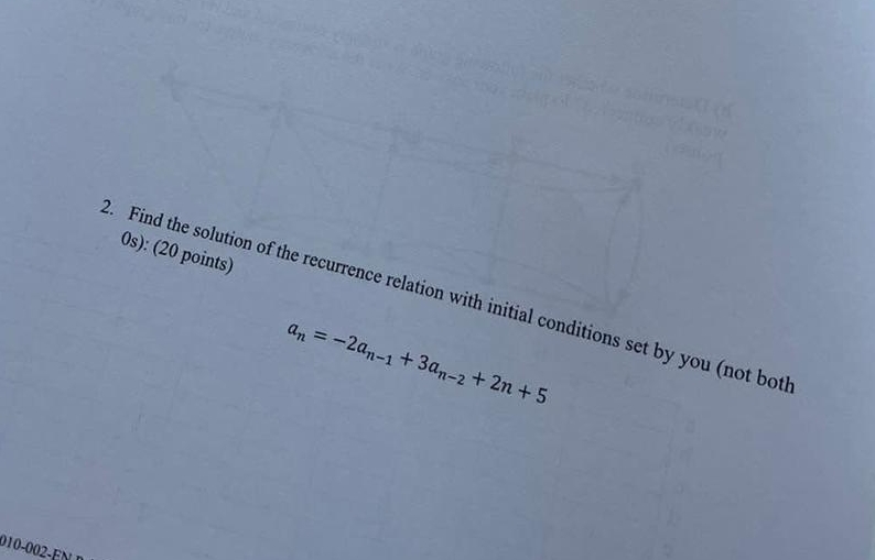 Solved Find the solution of the recurrence relation with | Chegg.com