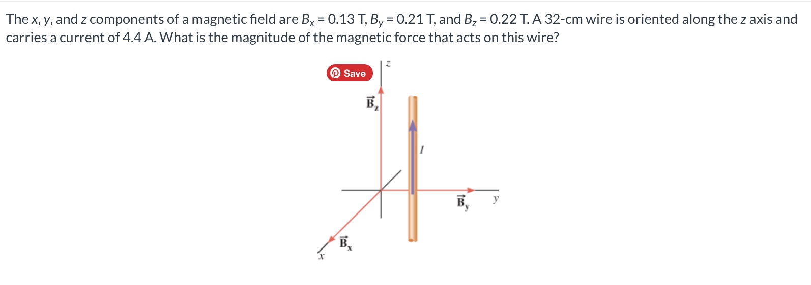 Solved The x,y, ﻿and z ﻿components of ﻿a magnetic field are | Chegg.com