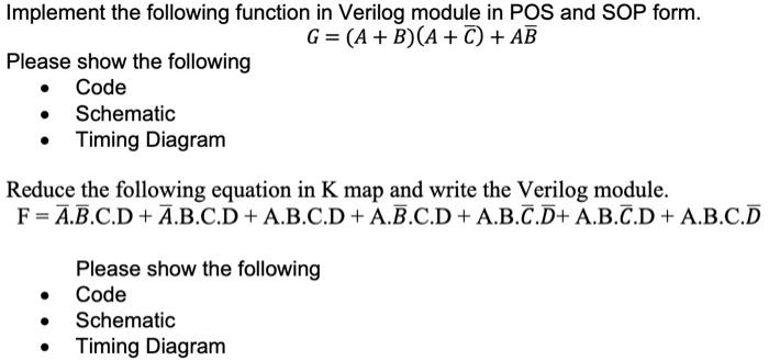 show verilog code + schematic + timingD screenshots | Chegg.com