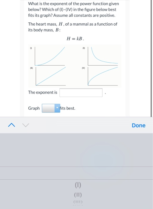 Solved What is the exponent of the power function given | Chegg.com