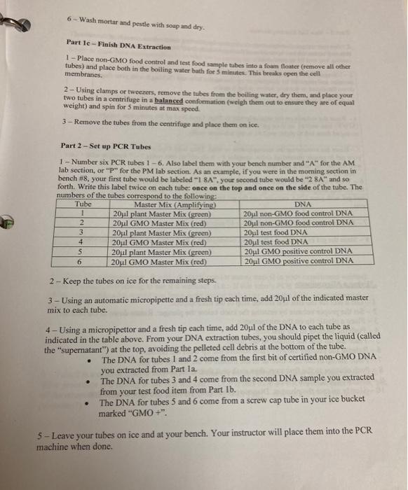 Solved PCR Lab 1 good enough Read the introduction to Lab | Chegg.com