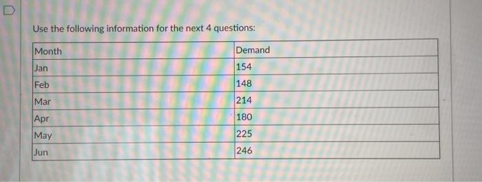 Solved Use the following information for the next 4 | Chegg.com