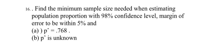 solved-16-find-the-minimum-sample-size-needed-when-chegg