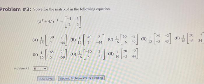 solve the assignment problem represented by the following matrix