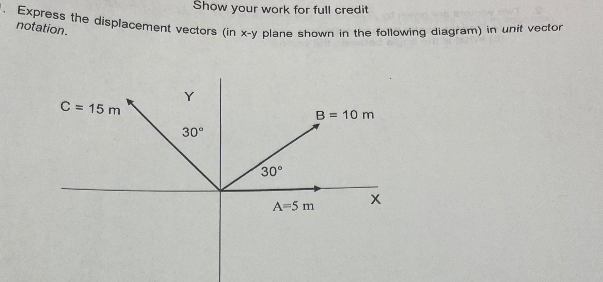 Solved Express the displacement vectors (in x-y ﻿plane shown | Chegg.com