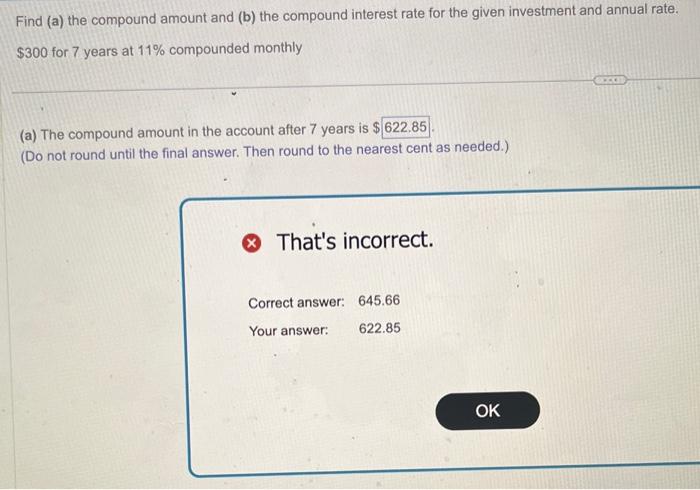 Solved Find (a) The Compound Amount And (b) The Compound | Chegg.com