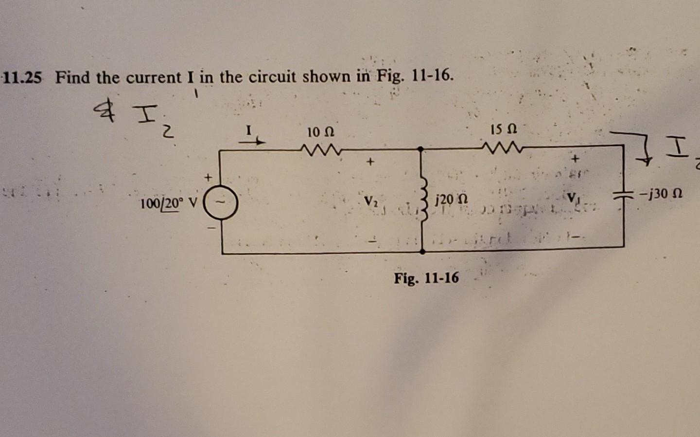 Solved 11.25 Find the current I in the circuit shown in Fig. | Chegg.com